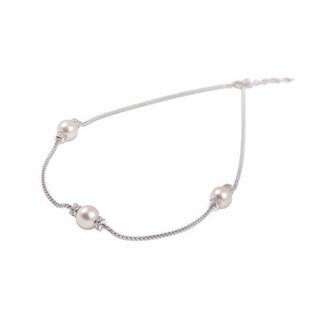 9.0-9.5mm Cultered Freshwater Pearl & Chain Necklace