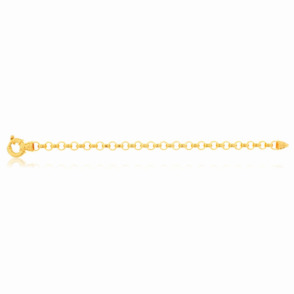 9ct Alluring Yellow Solid Gold Belcher Bracelet