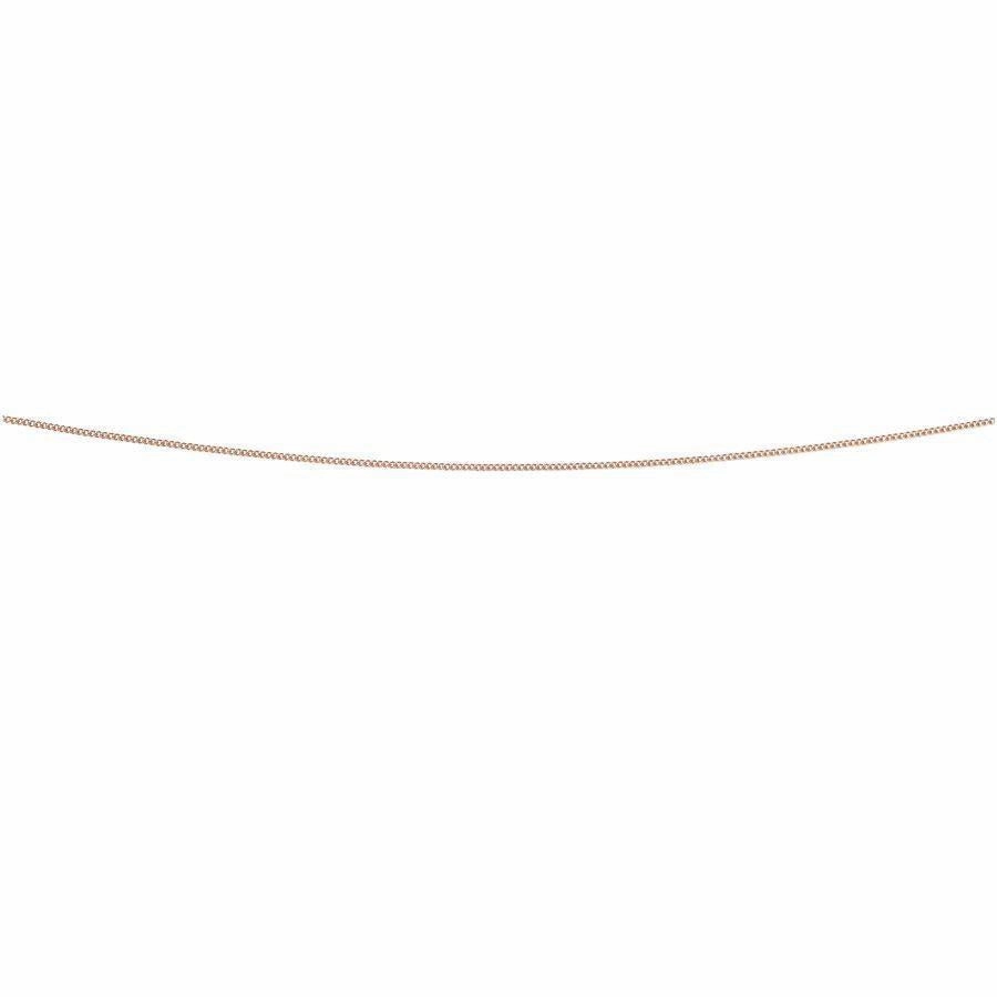 9ct Rose Gold 17" Curb Link Chain