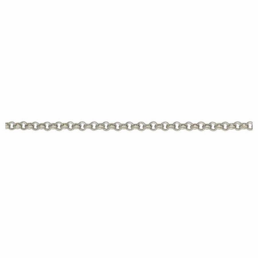 9ct White Gold 16" Babybell Light Link Chain