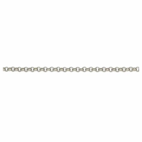9ct White Gold 16" Babybell Light Link Chain