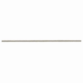 9ct White Gold 16" Filed Curb Link Necklace
