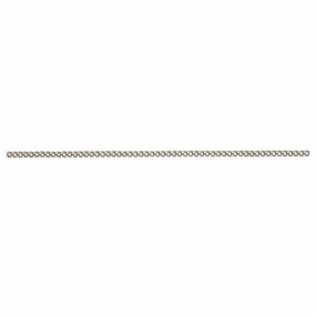 9ct White Gold 16" Filed Curb Link Necklace