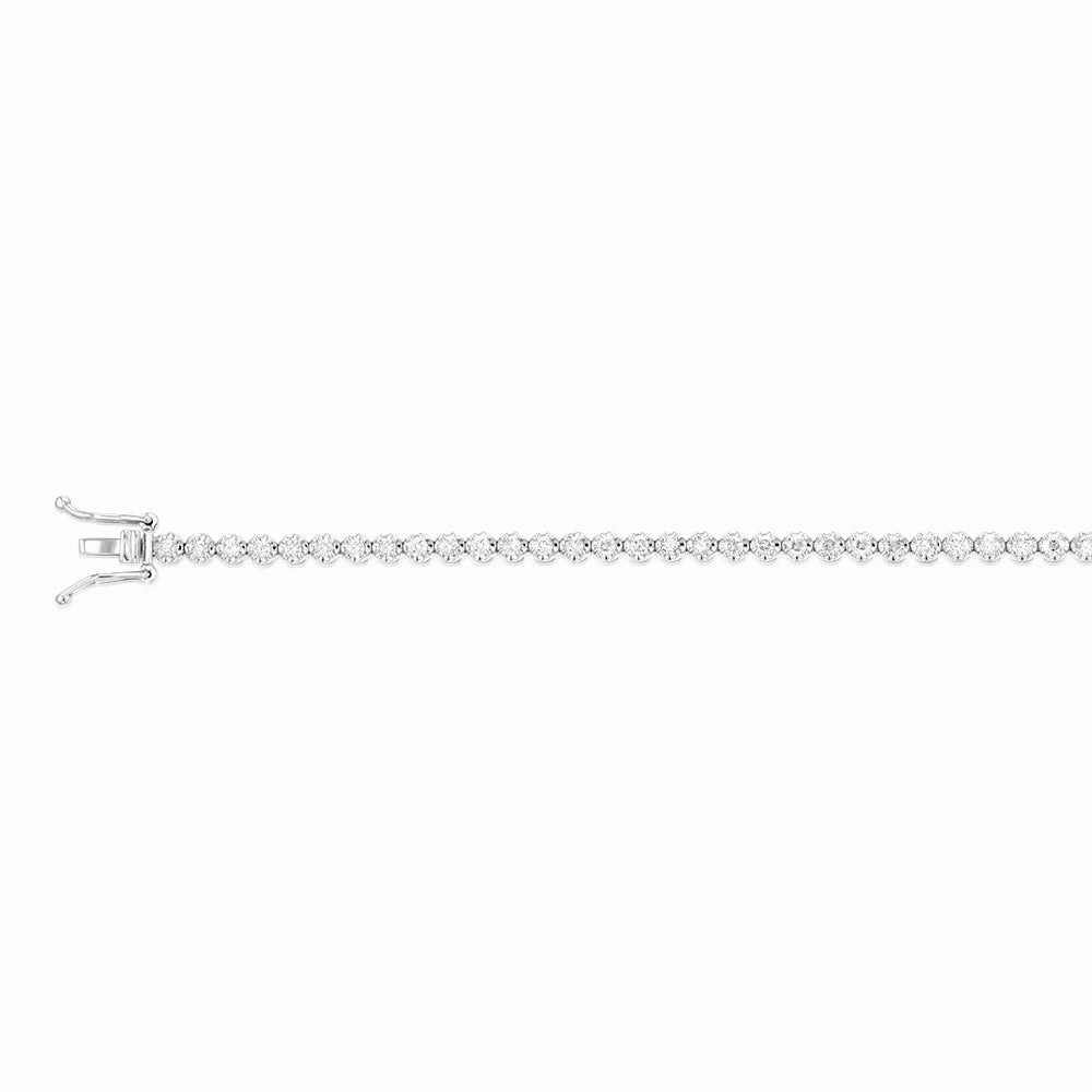 9ct White Gold 1.5 Carat Natural Diamond 18cm Bracelet