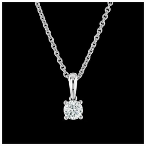 9ct White Gold 1dia-Pend-N.Chn