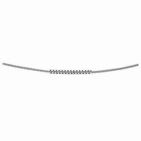 9ct White Gold 46cm Curb Link Chain
