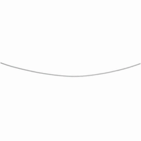 9ct White Gold 46cm Fine Curb Chain