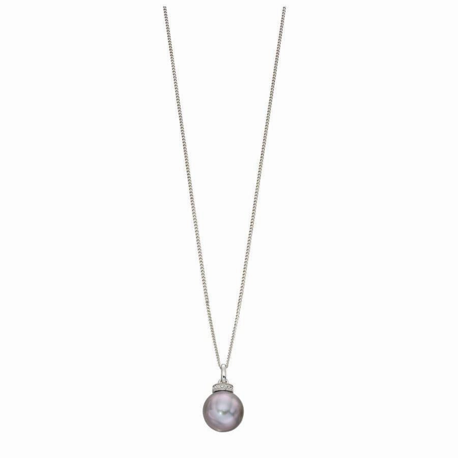 9ct White Gold Cultured Freshwater Pearl Pendant