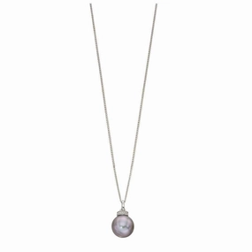 9ct White Gold Cultured Freshwater Pearl Pendant