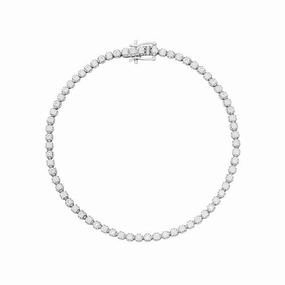 9ct white gold Diamond tennis bracelet