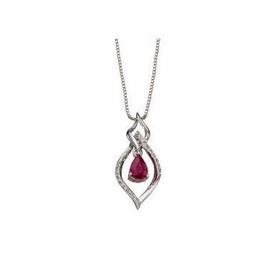 9ct White Gold Ru/Dia-Opn Marq N.Ch