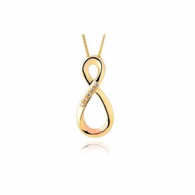 9ct yellow and rose gold Eternity Dia Pndt   chn