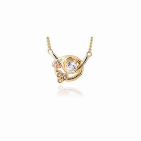 9ct yellow and rose gold Tree of Life Origin Wht Top Pndt   22' chn