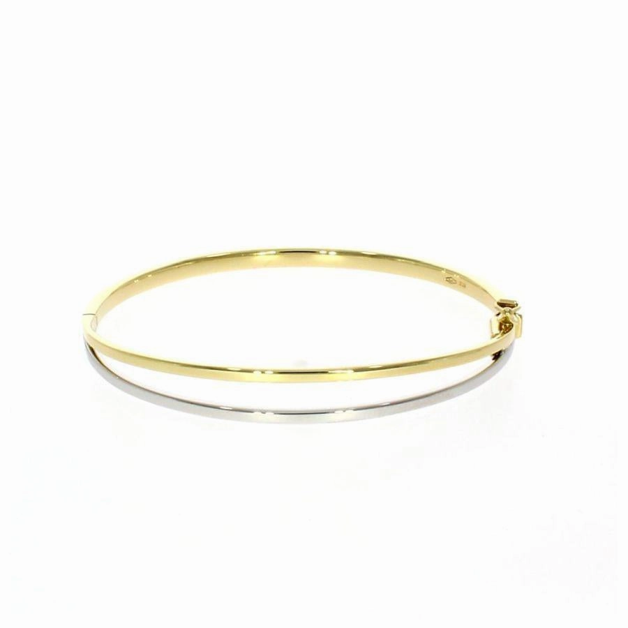 9ct yellow and white gold 2row Tapered