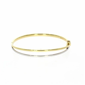 9ct yellow and white gold 2row Tapered