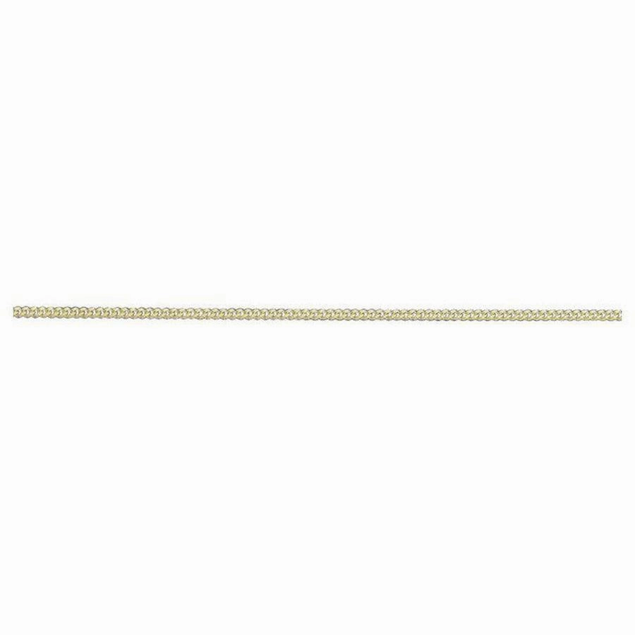 9ct Yellow Gold 16" Fine Curb Link Necklace