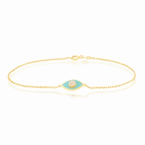 9ct Yellow Gold 19.10cm Zirconia Fancy Bracelet
