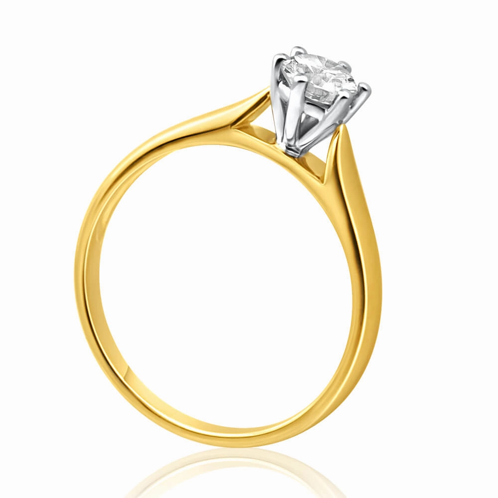 9ct Yellow Gold 1/2 Carat Diamond Solitaire Ring