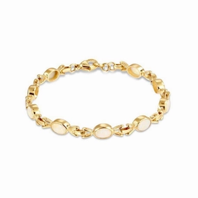 9ct Yellow Gold 9 Ov Opal Alt Links