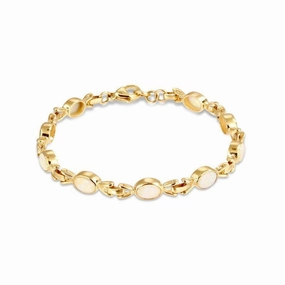 9ct Yellow Gold 9 Ov Opal Alt Links