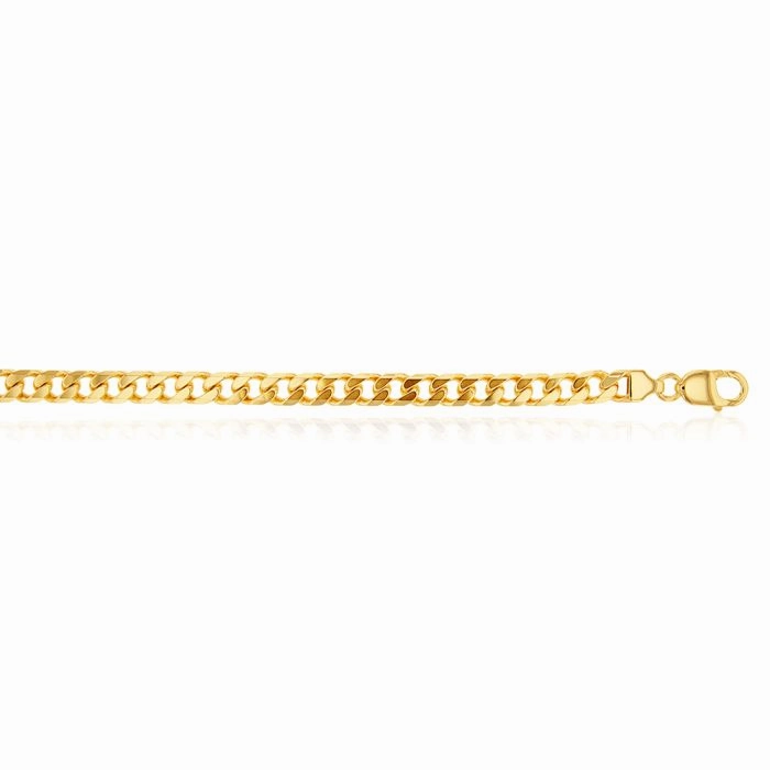 9ct Yellow Gold Curb 23cm Bracelet