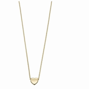 9ct Yellow Gold Heart Ncklce