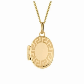 9ct Yellow Gold Maze Locket
