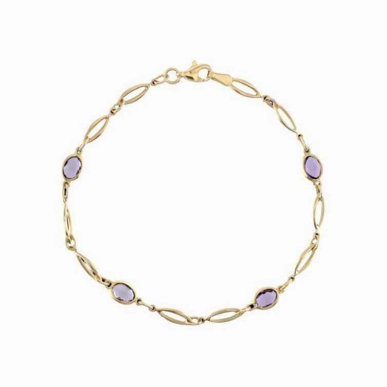 9ct Yellow Gold Ovlam&Gld Marq Motif