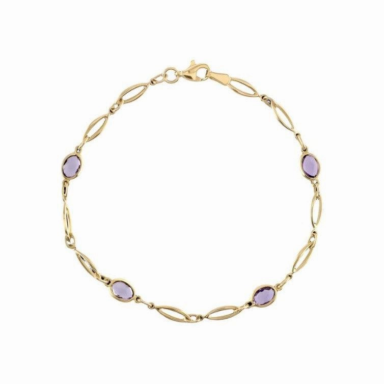 9ct Yellow Gold Ovlam&Gld Marq Motif
