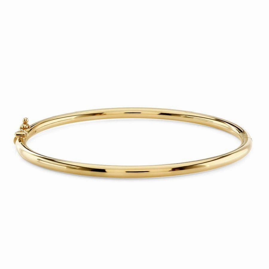 9ct Yellow Gold Pol Solid Bangle