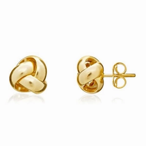 9ct Yellow Gold Polished Knot Stud Earrings 9mm