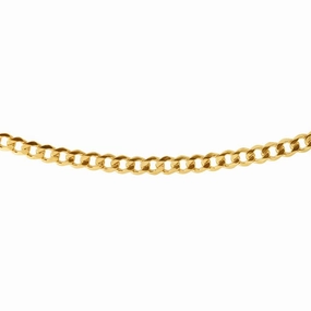 9ct Yellow Gold Silverfilled Super Flat Curb 160Gauge 21cm Bracelet