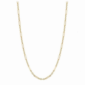 9ct Yellow Gold Small Elongated Link Necklace