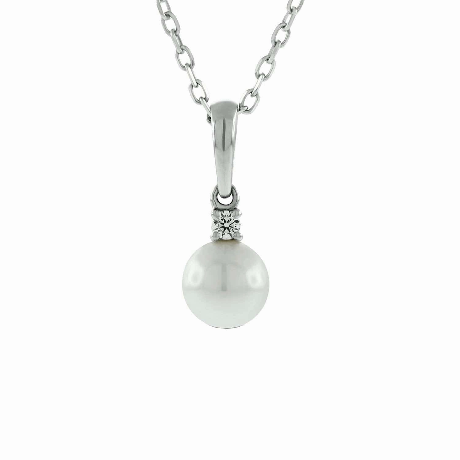 Akoya Cultured Pearl and Diamond Everyday Essentials Pendant