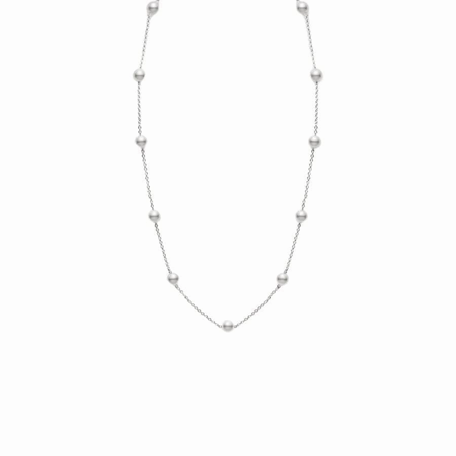 Akoya Cultured Pearl Everyday Essentials Station Necklace (6.5mm A )