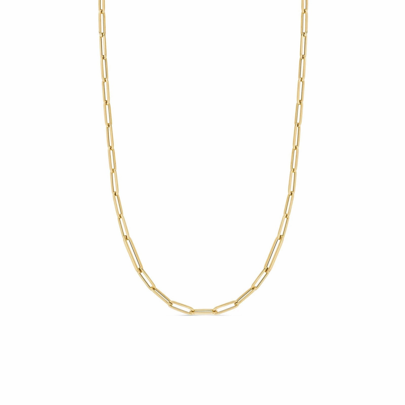 Alternating Size Paperclip Link Necklace