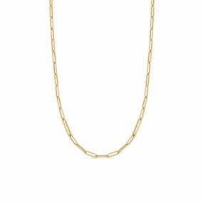 Alternating Size Paperclip Link Necklace