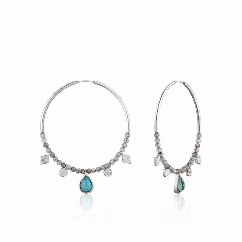 Ania Haie Glow Turq Labradorite Hoop Earrings