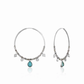 Ania Haie Glow Turq Labradorite Hoop Earrings