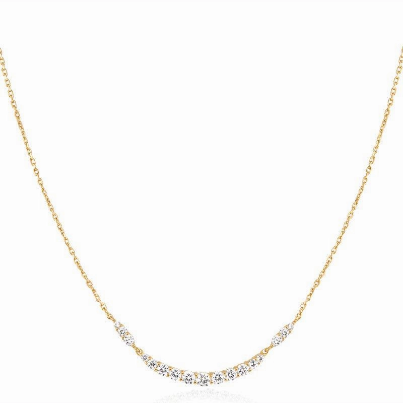 Ania Haie Gold Arc Pave Necklace