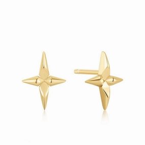 Ania Haie Gold Cross Stud Earrings
