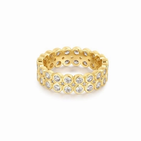 Ania Haie Gold Double Row Bezel Ring
