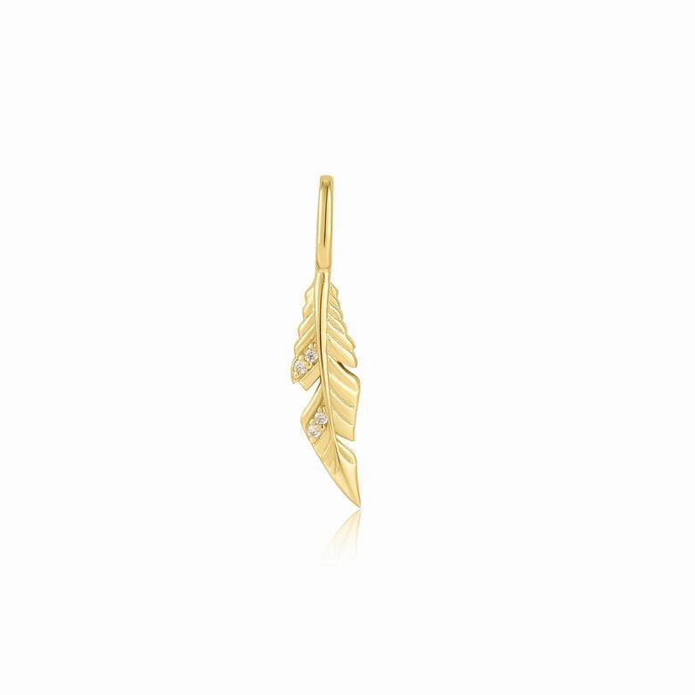 Ania Haie Gold Feather Charm