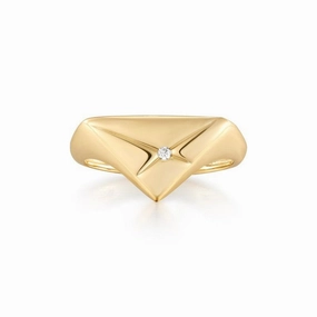 Ania Haie Gold Kiss Triangle Ring