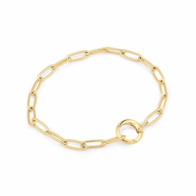 Ania Haie Gold Link Charm Chain Connector Bracelet
