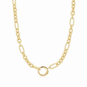 Ania Haie Gold Mixed Link Charm Chain Connector Necklace