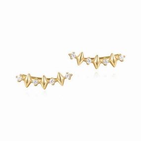 Ania Haie Gold Multi Sparkle Climber Studs