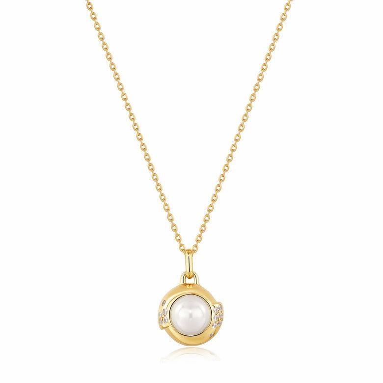 Ania Haie Gold Pearl Sphere Pendant Necklace