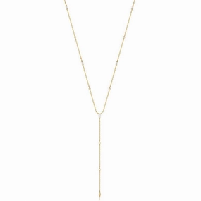 Ania Haie Gold Sparkle Point Y Necklace