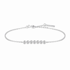 Ania Haie Silver Bezel Set Bracelet